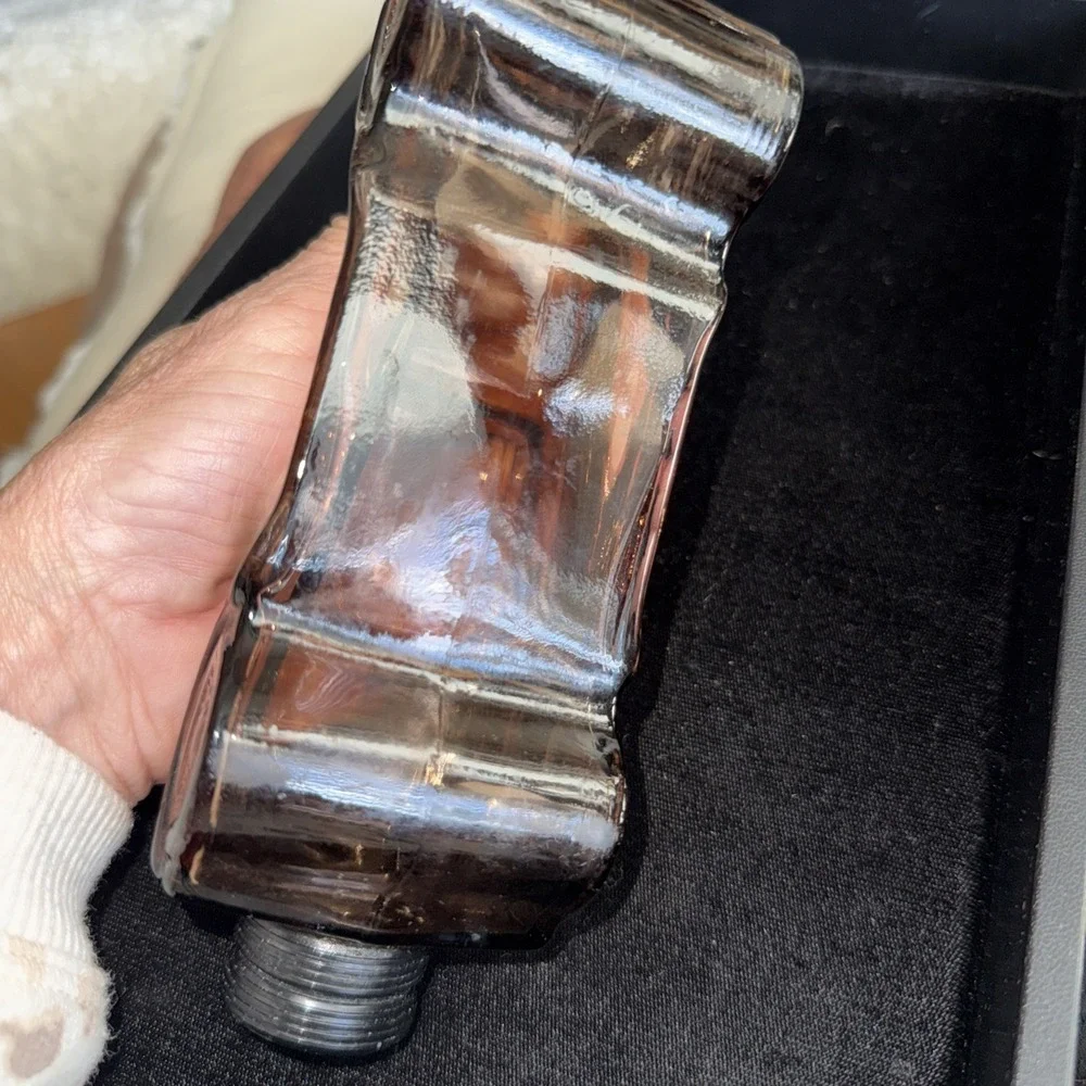 1978 Avon Sterling Six Deep Woods Aftershave Car Bottle‎ Silver Empty 4884